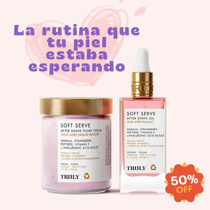 Combo Soft Serve Truly - Aceite para despues de afeitar + Crema Soft Serve ¡GRATIS!